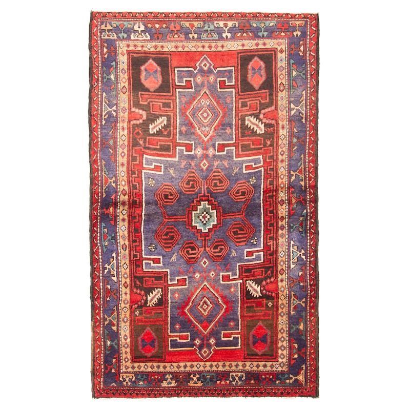 ECARPETGALLERY Hand-knotted Konya Anatolian Navy Wool Rug - 4'4 x 7'3