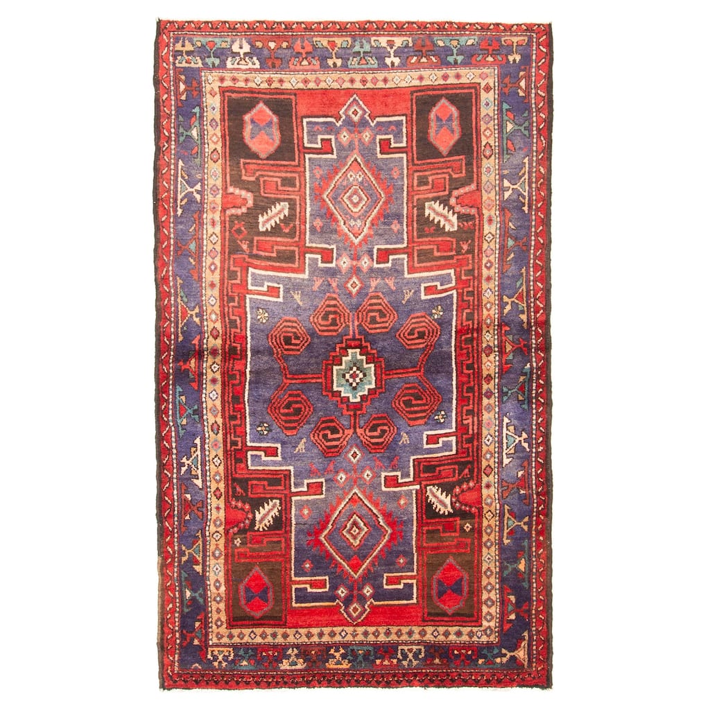 ECARPETGALLERY Hand-knotted Konya Anatolian Navy Wool Rug - 4'4 x 7'3