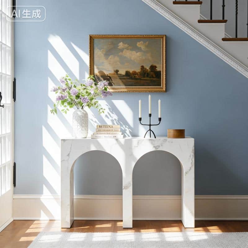 43" Marble Console Table