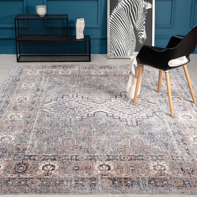 Vintage Greys Traditional Area Rug