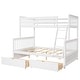 preview thumbnail 22 of 31, Wooden Frame Bunk Bed with Ladders and 2 Storage Drawers