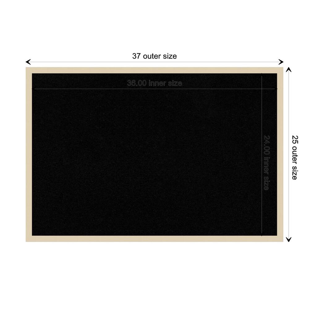 Svelte Wood Framed Black Corkboard Bulletin Board