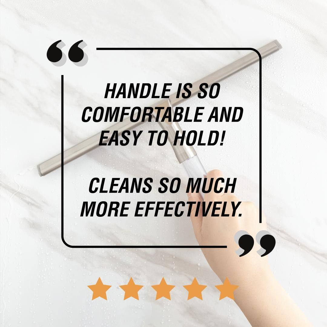 Zadro Shower Squeegee with Silicone Blade and Wall Mounting Bracket