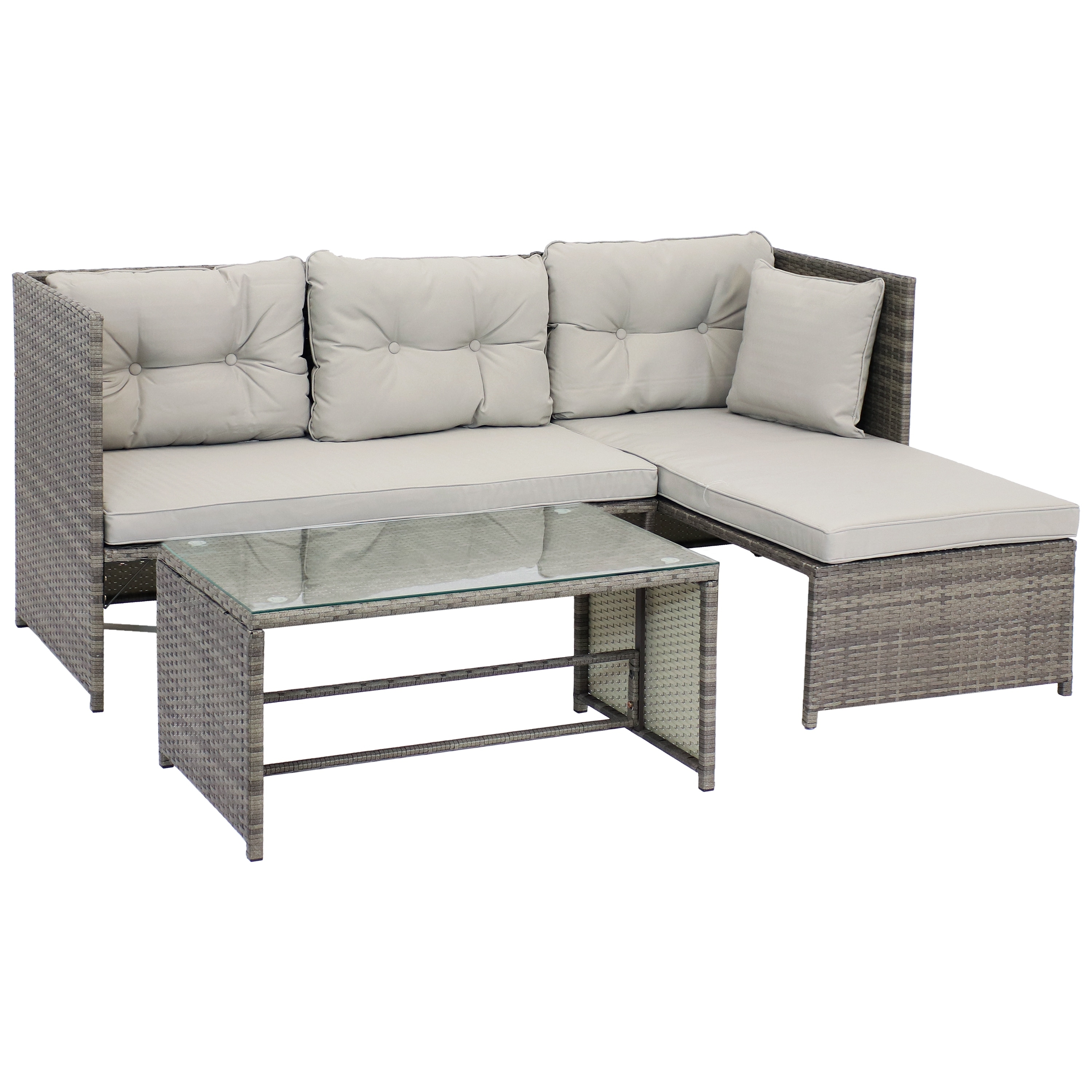 Rattan high back corner sofa shop