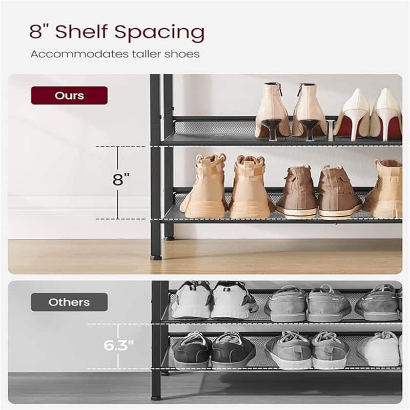 Shoe Rack - 11.8"D x 29.5"W x 28.7"H