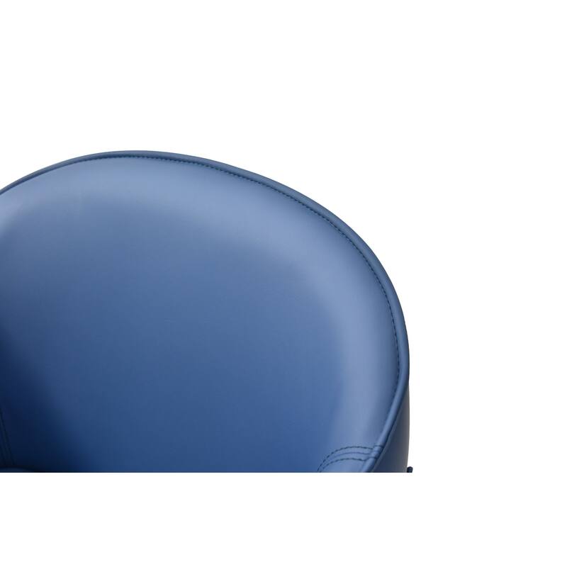 Modrest Calderon Modern Blue & Beige Vegan Leather Counter Chair