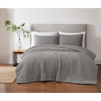 Brooklyn Loom Oversized Marshmallow Sherpa 3 Piece Comforter Set