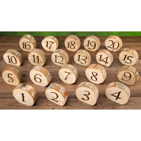 Shop David Tutera Rustic Wedding Wood Slice Table Numbers 20