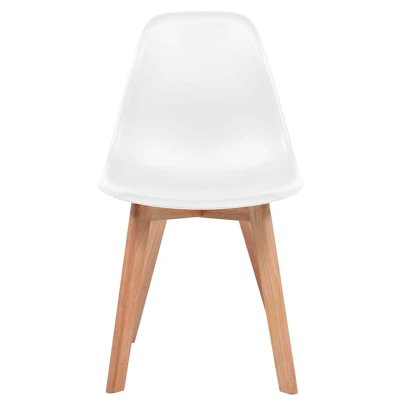 vidaXL Dining Chairs Accent Side Chair with Wooden Legs for Kitchen Plastic