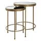 preview thumbnail 4 of 4, Porch & Den Iron and Glass Nesting Tables by David Frisch (Set of 2)