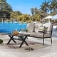 preview thumbnail 25 of 23, Patio Festival 2-Piece Outdoor Metal Sofa with Coffee Table Set