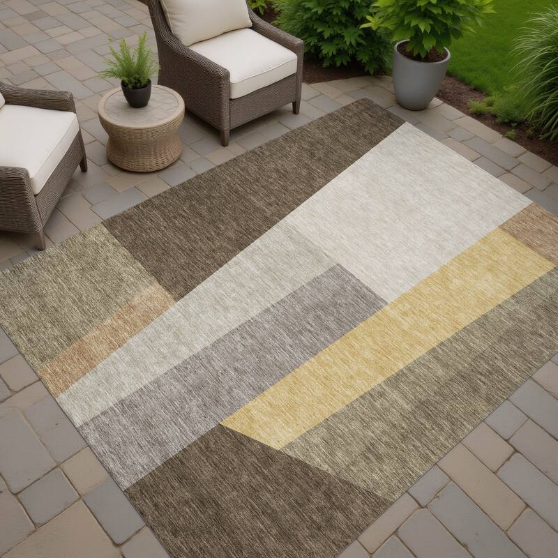 Machine Washable Indoor/ Outdoor Contemporary Jolie Chantille Rug