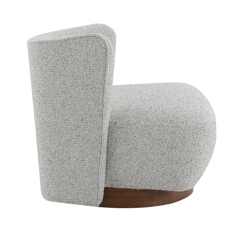 Gray Tweed Accent Chair For Living Room,Wooden Inner Frame