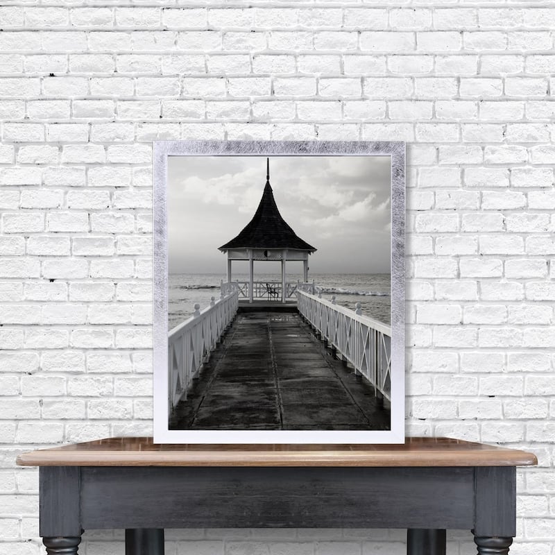 Curata Silver-Tone Satin Chloe Contemporary 8x10 Photo Frame