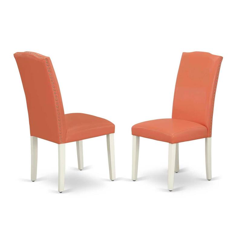 Asian Allure 5Pc Dining Set - Square Table & 4 Chairs - Pink Flamingo & Linen White