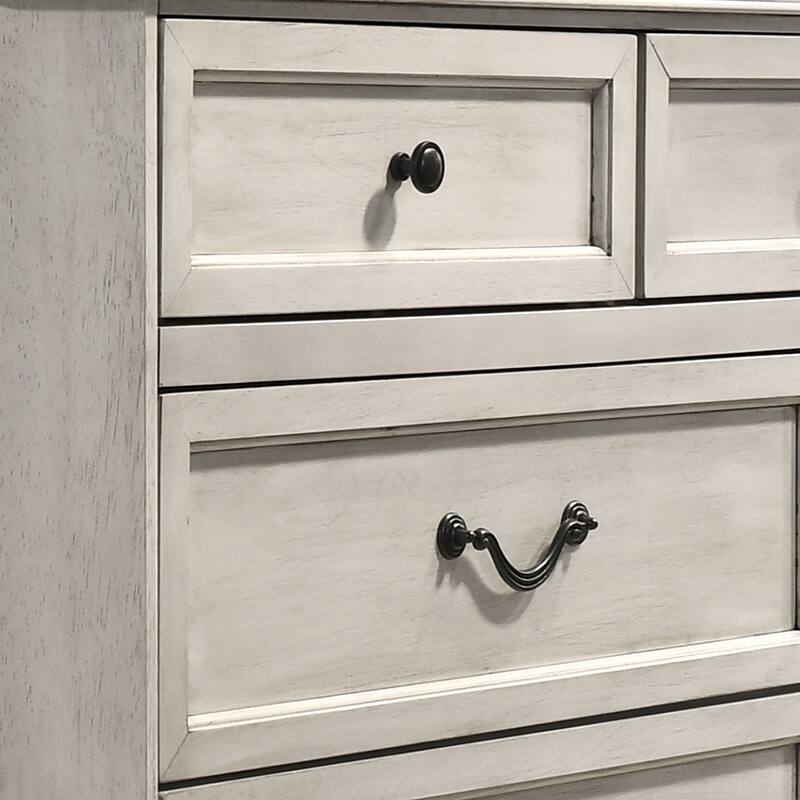 Roundhill Furniture Maderne Traditional Wood 9-Drawer Dresser with Mirror