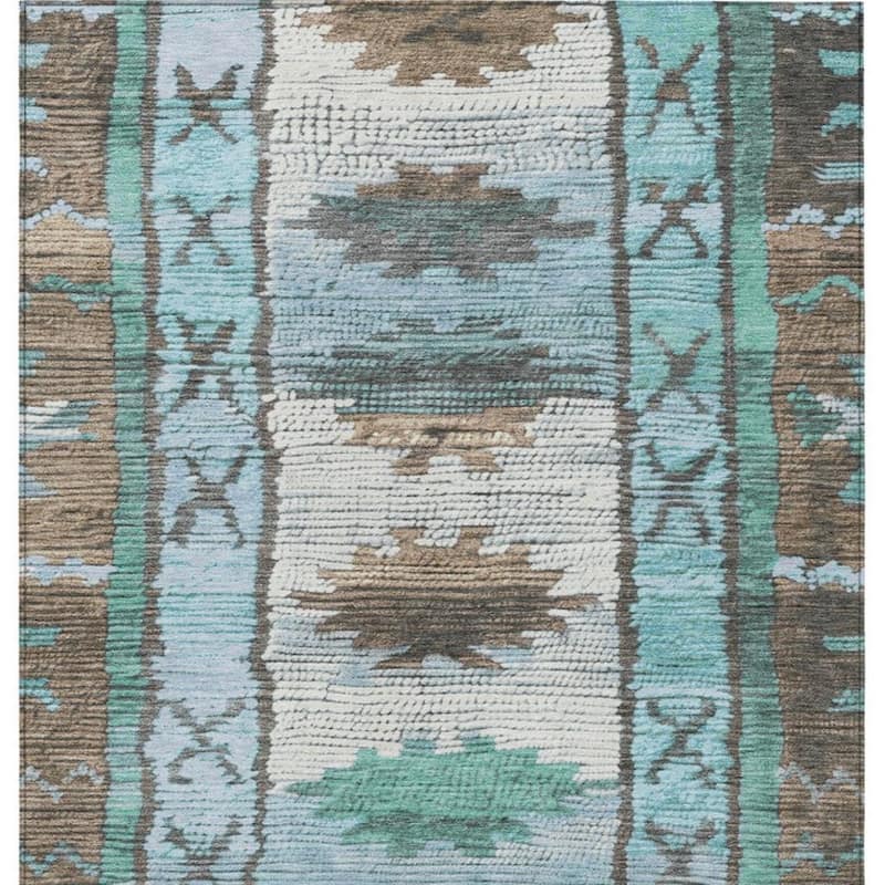 HomeRoots Tribal Transitional Rectangle Outdoor Rug