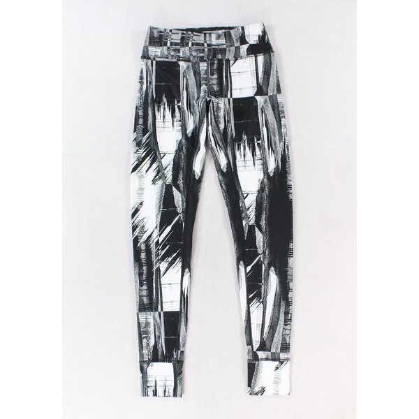 Asics Black White Women S Size Xs Abstract Leggings Active Pants