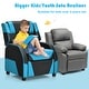 preview thumbnail 50 of 51, Gymax Gaming Recliner Sofa PU Leather Armchair for Kids Youth w/