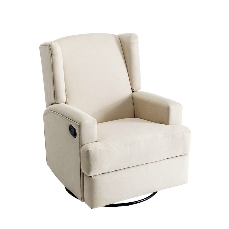 UIXE Upholstered Modern Swivel Glider Rocker Recliner