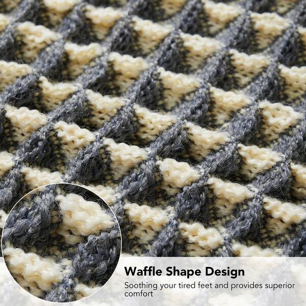 Waffle Grid Bathroom Floor Mat Bath Rug (1 PC)