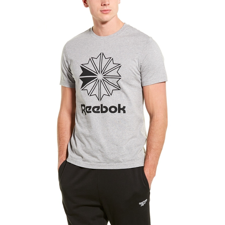 Shop Reebok Classic Big Logo T Shirt Medium Grey Heather Overstock 30532817
