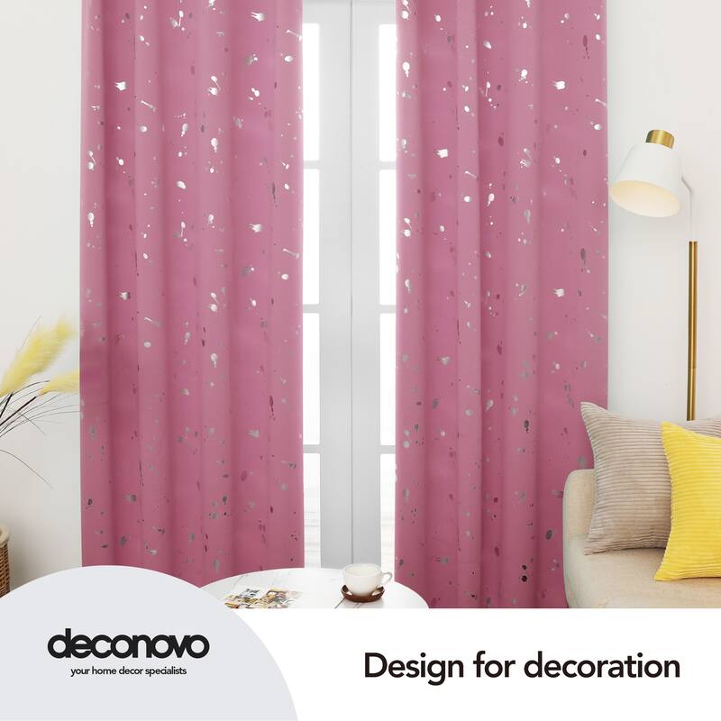 Deconovo Silver Spot 52 Width Curtain Panel Pair (2 Panel)