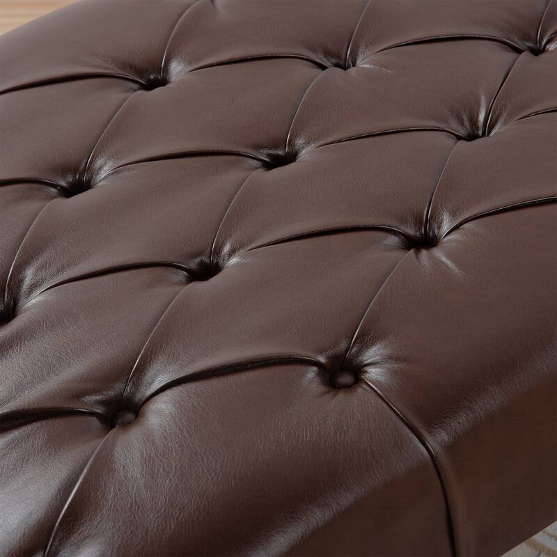 Modern Upholstered Chaise Lounge For Living Room - Dark Brown