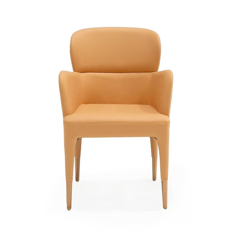 Modrest Ogden Modern Orange & Rosegold Dining Armchair