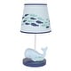 preview thumbnail 1 of 3, Lambs & Ivy Oceania Blue Ocean/Sea/Nautical Nursery Lamp with Shade & Bulb