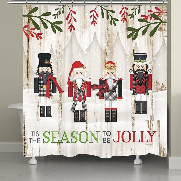 slide 2 of 10, Nutcracker Christmas Shower Curtain