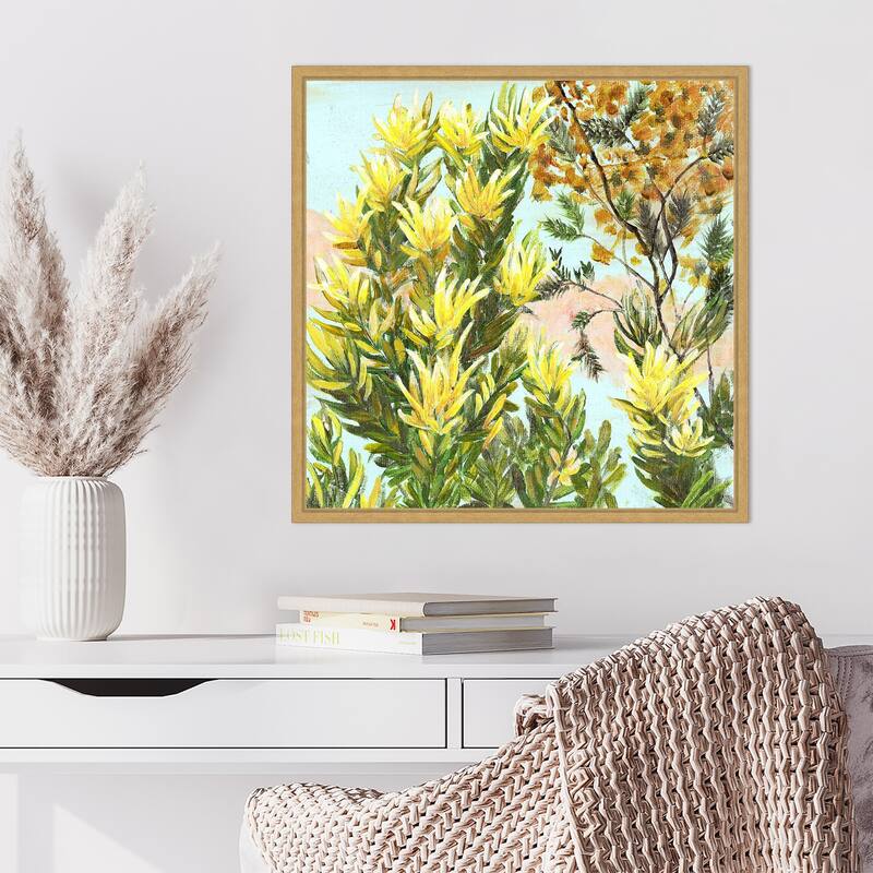 Licha 2 by Elan Studios Framed Canvas Wall Art Print - Sylvie Bright Gold
