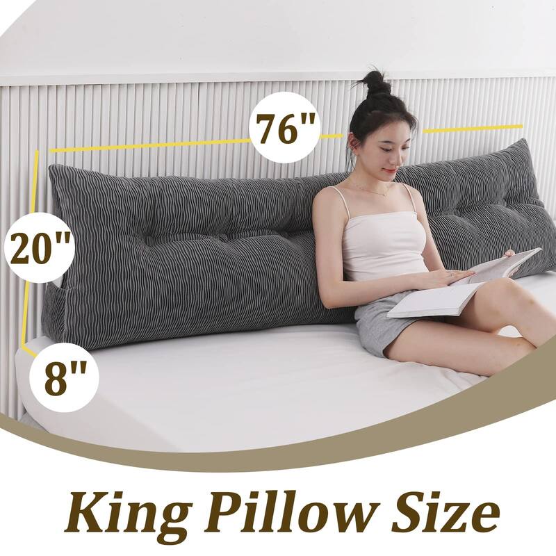 Removable Cover Bed Rest Positioning Support Couch Bolster Pillow with