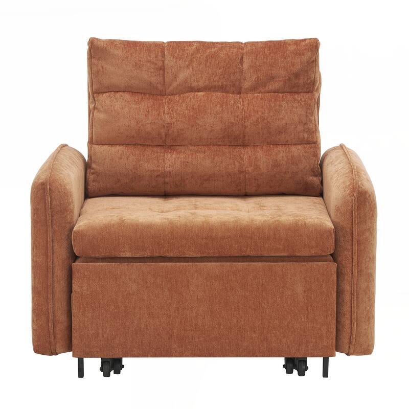 80" Extra Long Pull Out Sleeping Lounge with USB Charging, Storage Pockets and Box