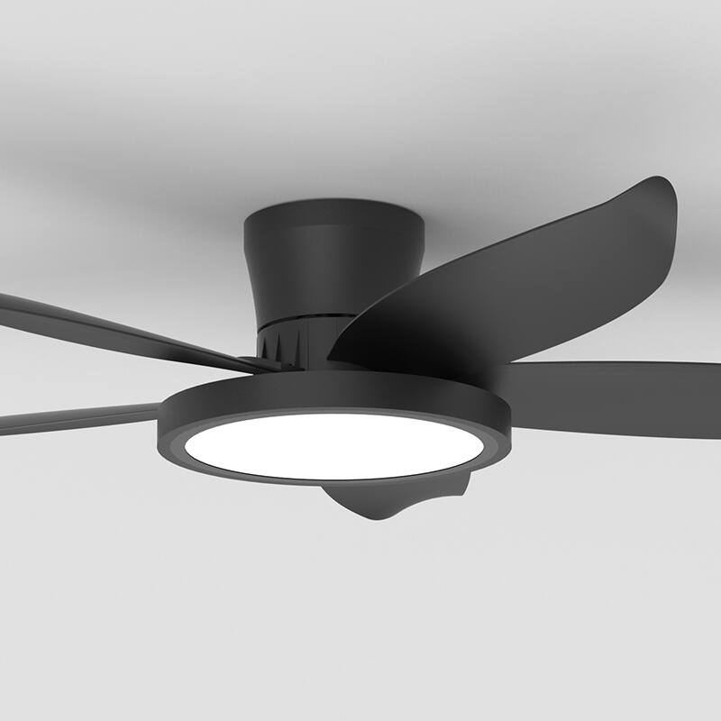 42-inch Eye-Protection Light Source Black Fan Blades High Airflow Plug-in Fan Blades ABS Plastic Fan Blades Ceiling Fan Light