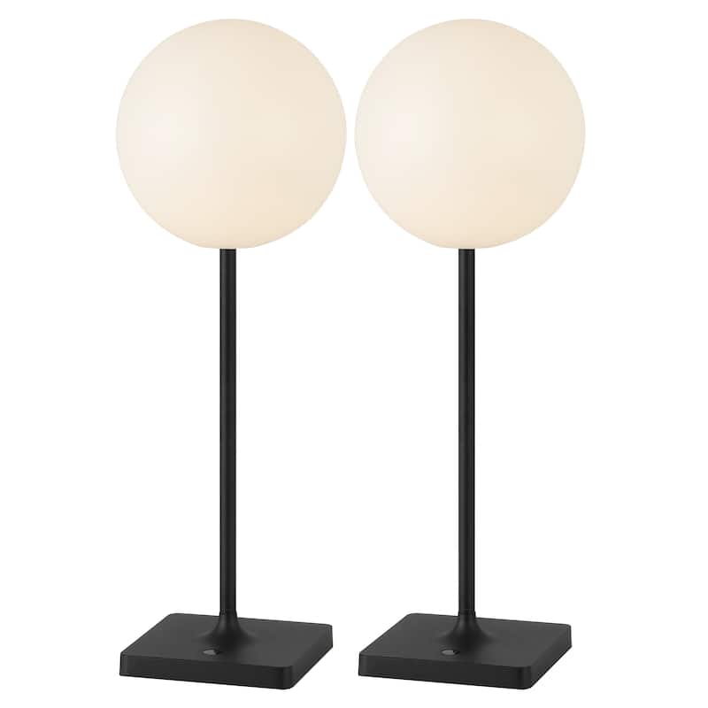 17.5" Modern LED Table Lamp, Dimmable, Cordless, Touch Sensor (Set of 2) - 17.50