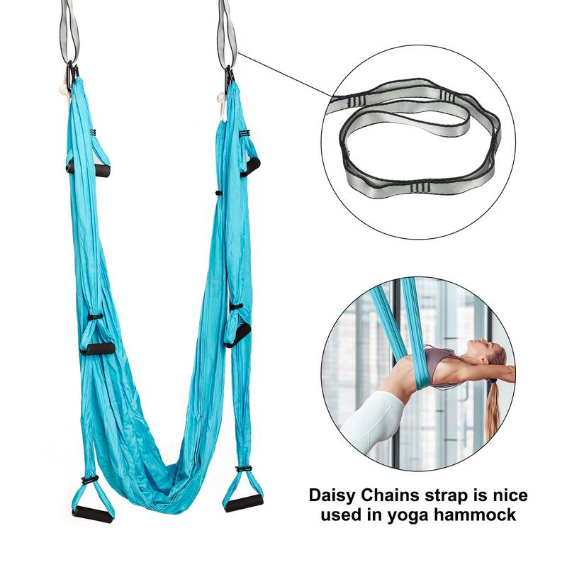 25KN Daisy Chain Yoga Extend Belt 1.5M, 2Pcs Climbing Straps for Exercise - 1.5M