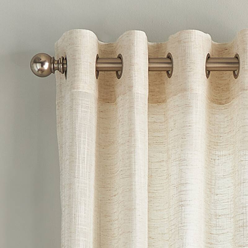 DKNY Classic Linen Grommet Window Curtain Panel Pair