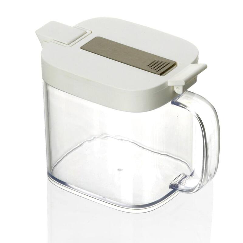 YBM Home Clear Condiment Canisters Pots with Lids and Spoons - Set Of 1
