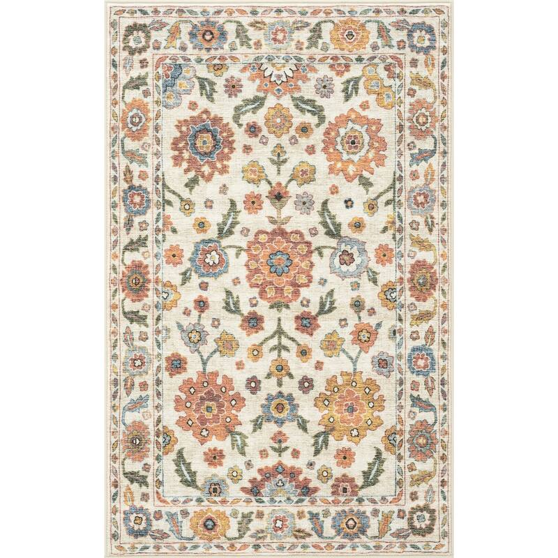 Smart Wash Ambient Glam Oriental Indoor Polyester Area Rug