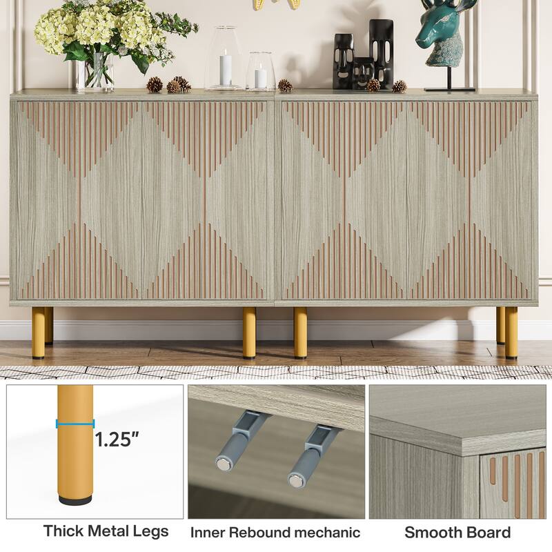 58 Inches Sideboard Buffet Cabinet with Doors Freestanding Storage Cabinet