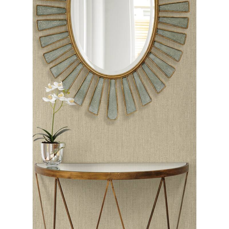 Seabrook Designs Natural Tether Embossed Vinyl Unpasted Wallpaper