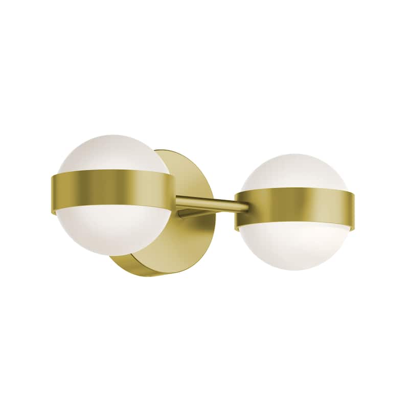 AFX VRNV1407LAJUD Verona 2 Light 14" Wide LED Vanity Light - Satin Brass