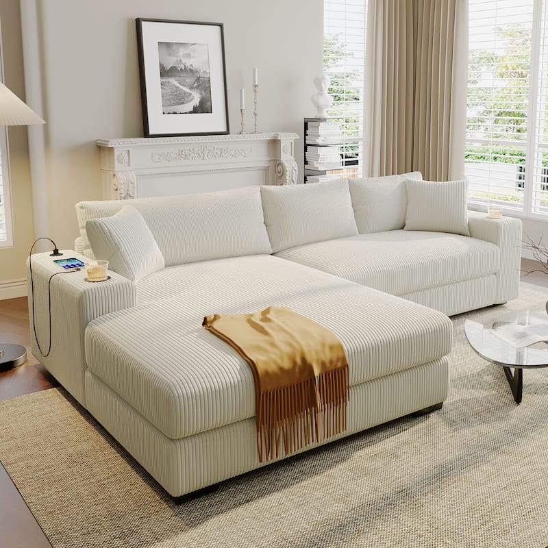 Christopher Knight Home - Trillium Fabric Sectional Sofa - Beige