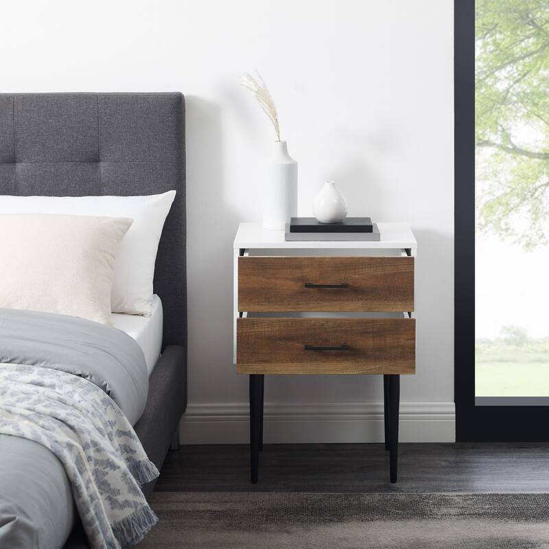 Middlebrook Notto Mid-Century 2-Drawer Nightstand