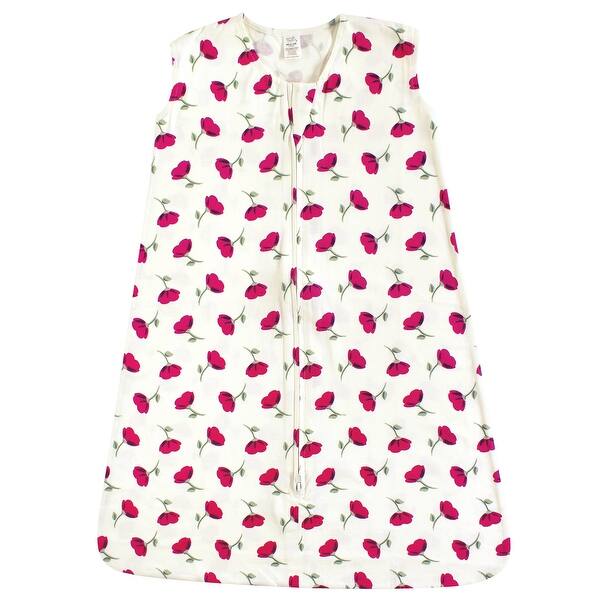 slide 1 of 1, Touched by Nature Baby Girl Organic Cotton Sleeveless Wearable Sleeping Bag, Sack, Blanket, Petals 0-6 Months - Petals