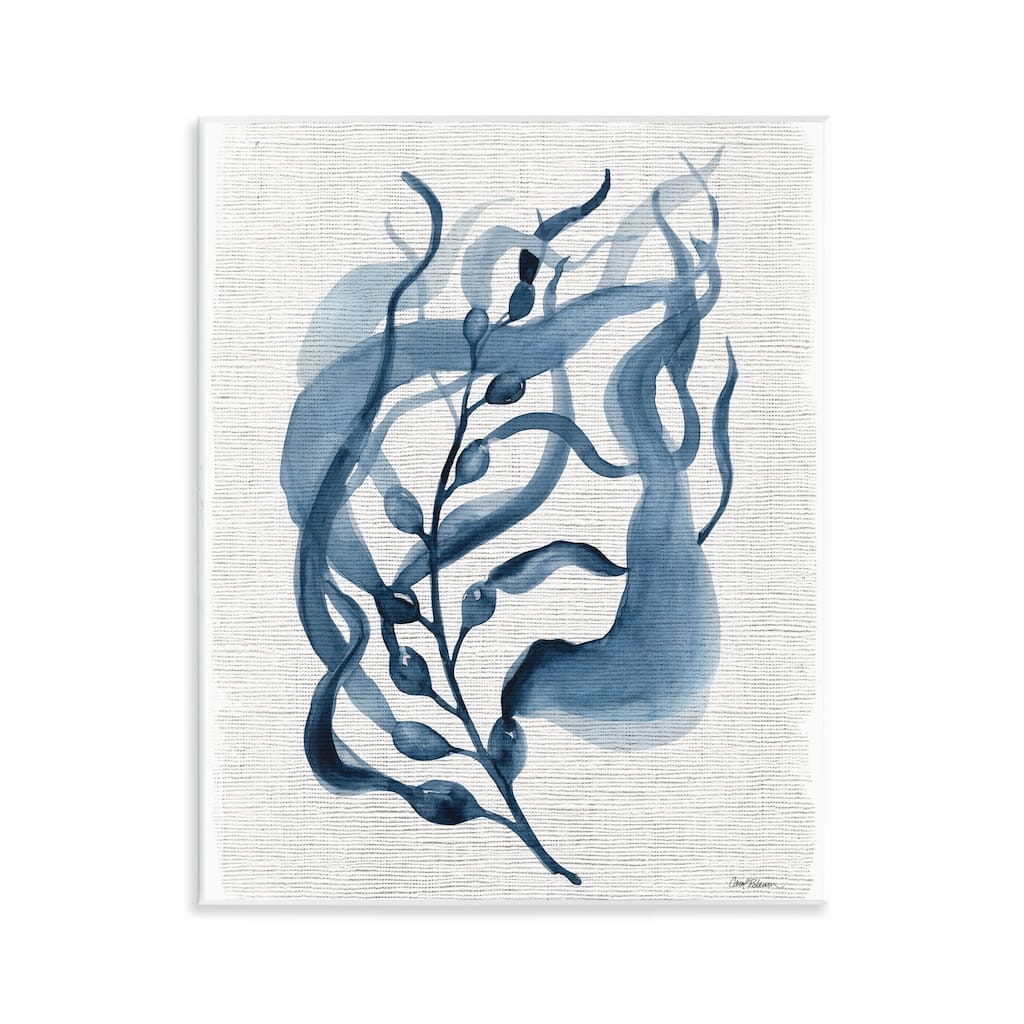 Stupell Fluid Blue Herb Leaf Wall Plaque Art Design By Carol Robinson