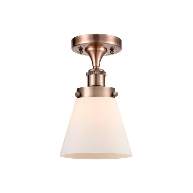 Innovations Lighting Ballston Urban Cone - 1 Light 6" Semi-Flush Mount