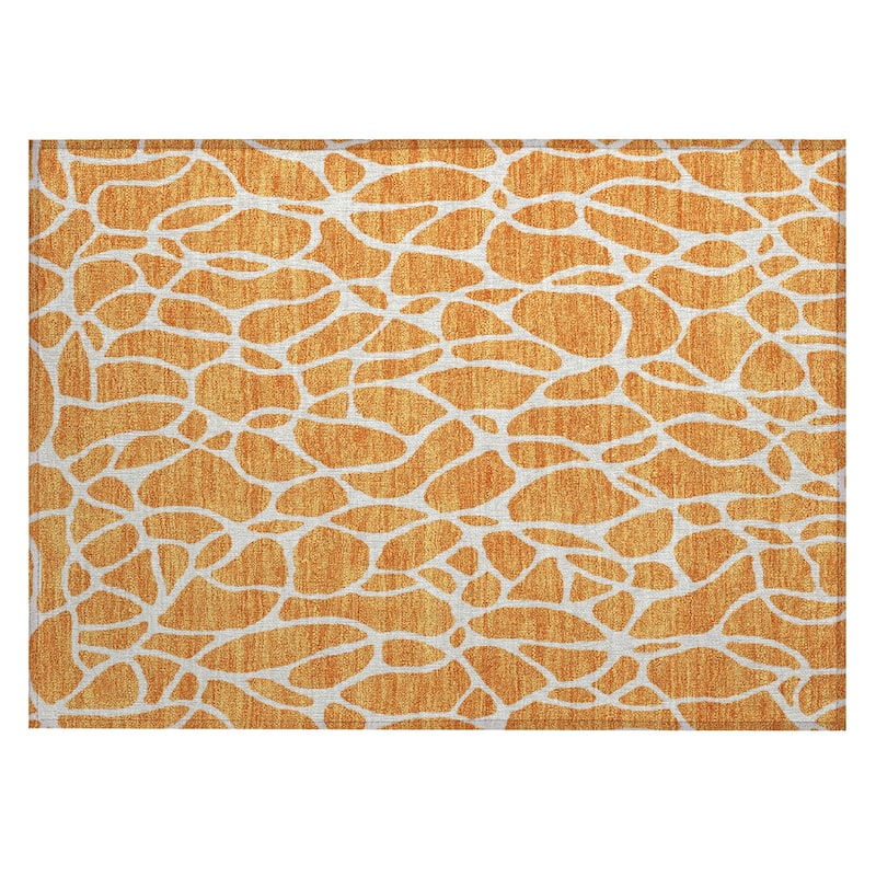 Machine Washable Indoor/ Outdoor Modern Chantille Rug