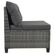 preview thumbnail 21 of 25, 8-pieces Outdoor Wicker Round Sofa Set, Half-Moon Sectional Sets All Weather